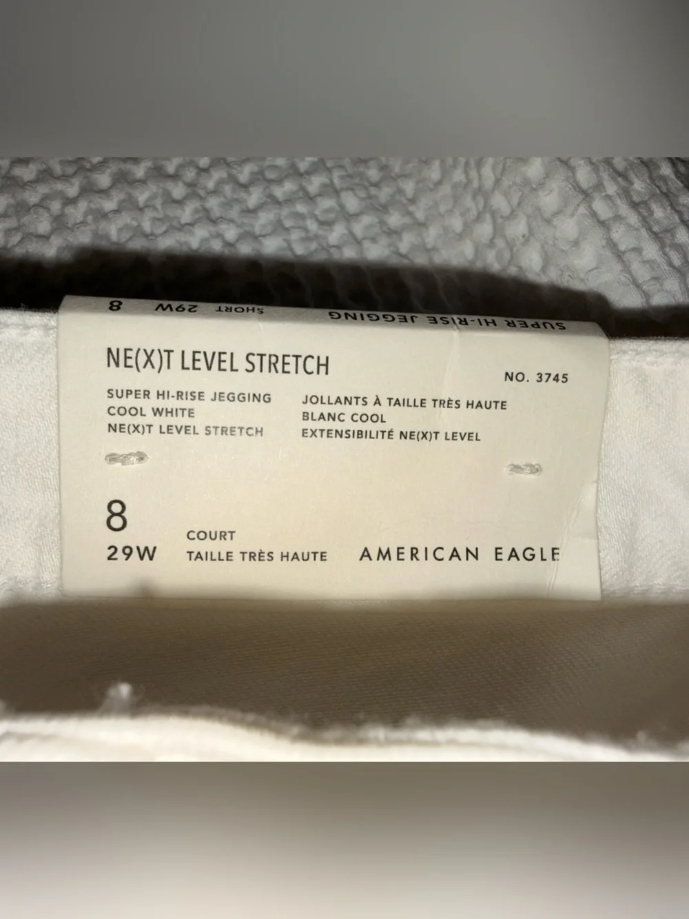 NWT! American Eagle Outfitters Super Hi Rise White Women’s Jeggings Size 8 Short